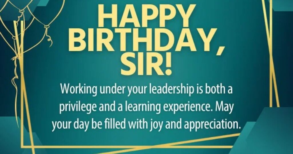Birthday Wishes for Sir
