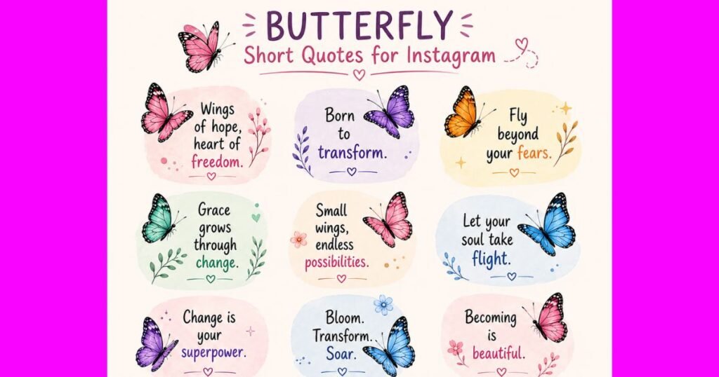 Butterfly Short Quotes for Instagram