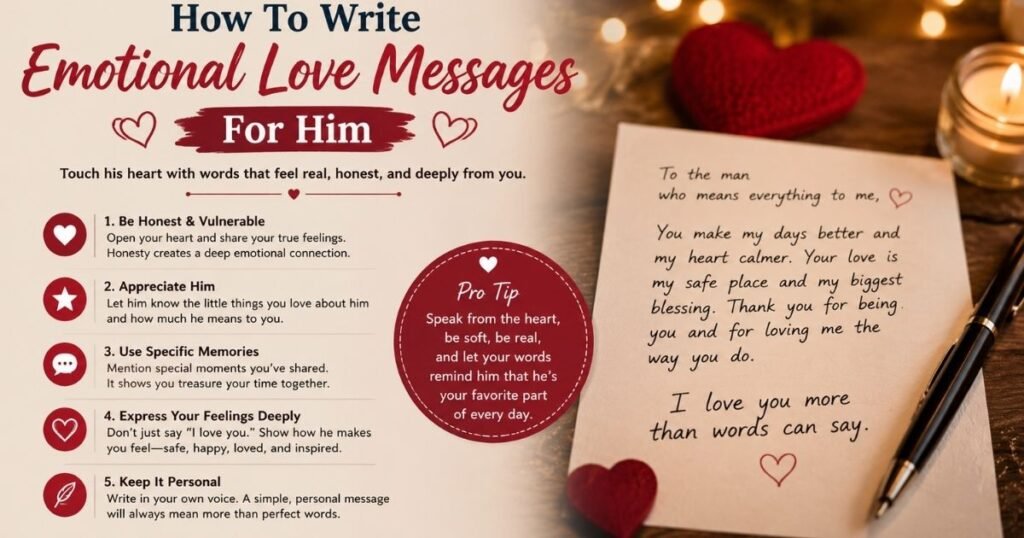 How To Write Emotional Love Messages For Him