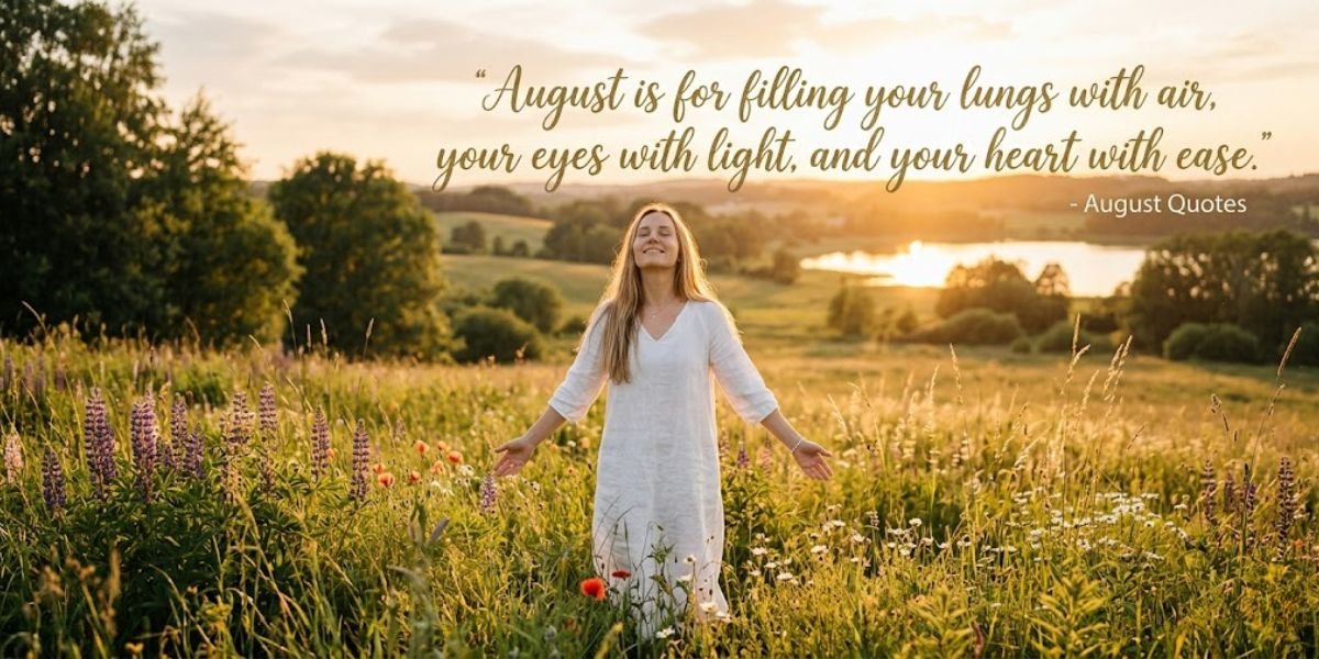 Positive August Month Quotes