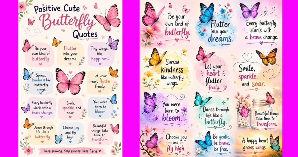 Positive Cute Butterfly Quotes