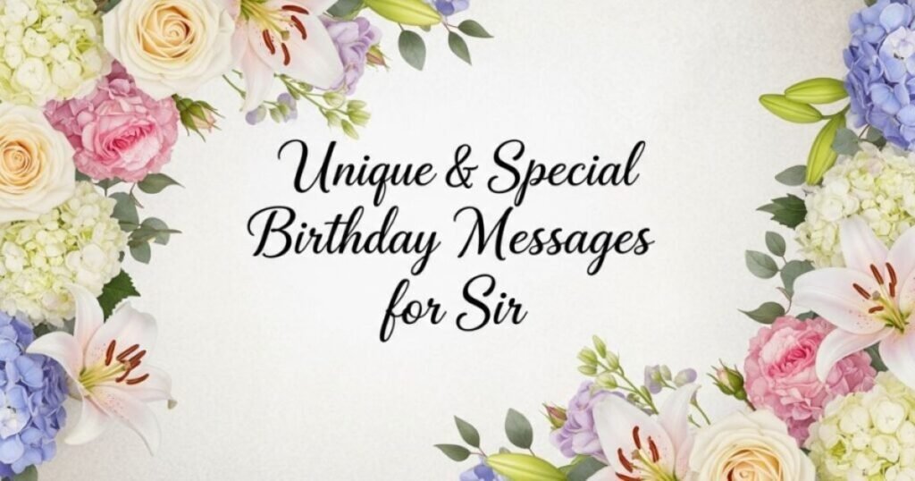 Special Birthday Messages for Sir
